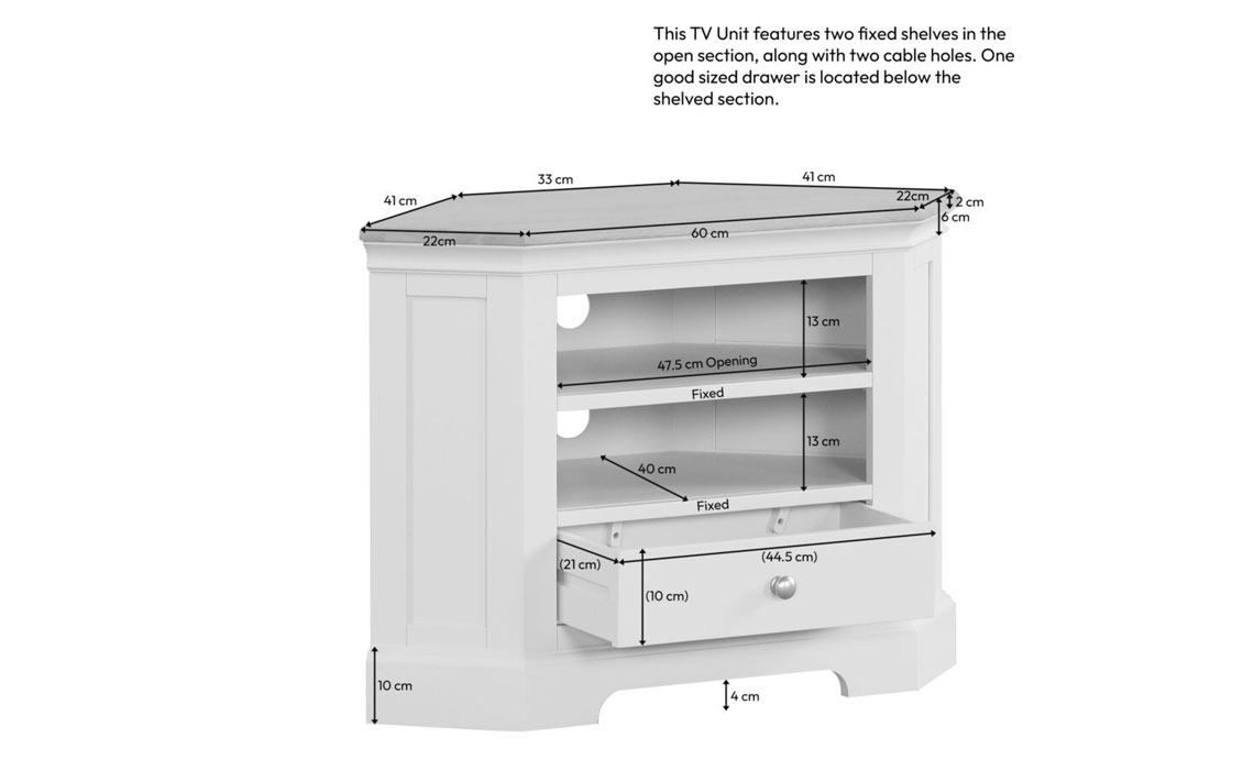 Melford Painted Corner TV Unit 
