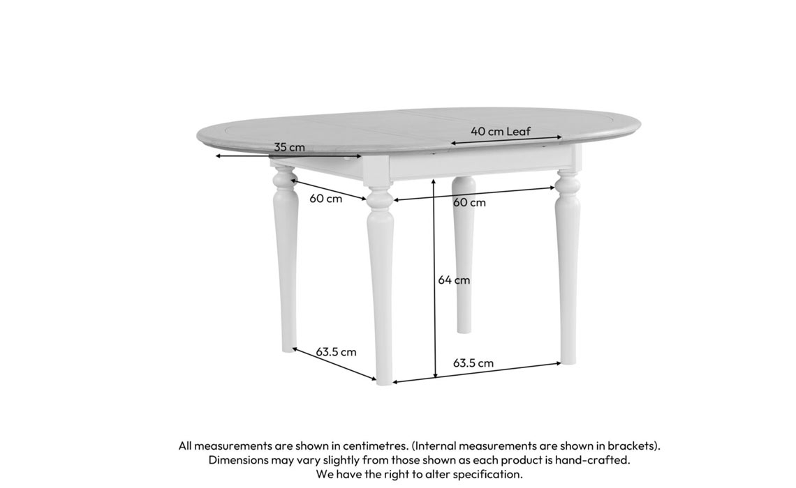 Melford Painted 110-150cm Round Extending Table 