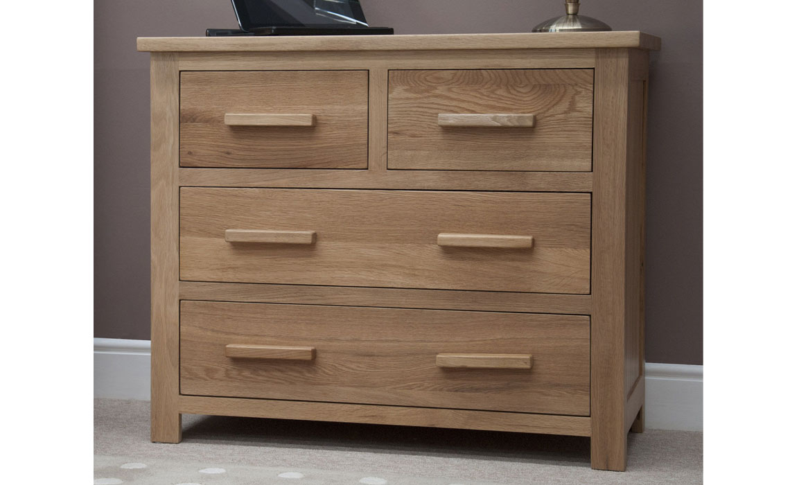 Toulouse Solid Oak 2 over 2 Chest