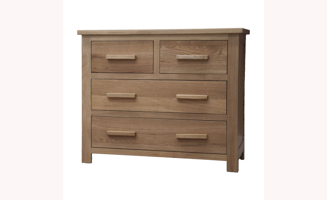 Toulouse Solid Oak 2 over 2 Chest