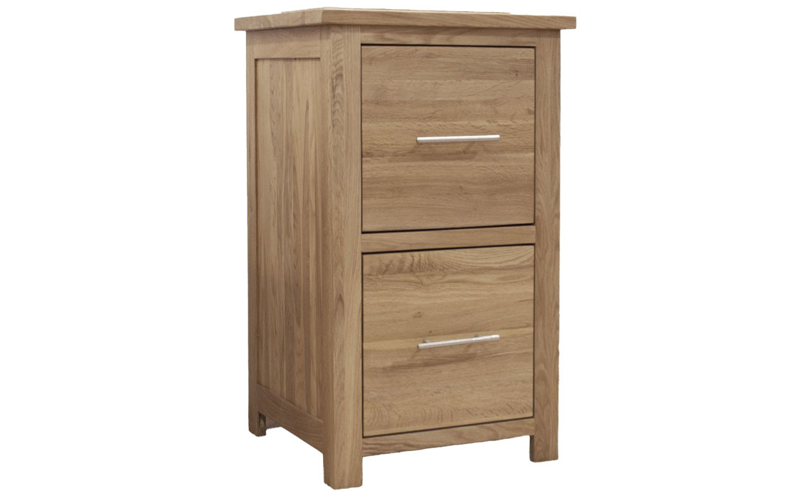 Toulouse Solid Oak Filing Cabinet 2 Drawer