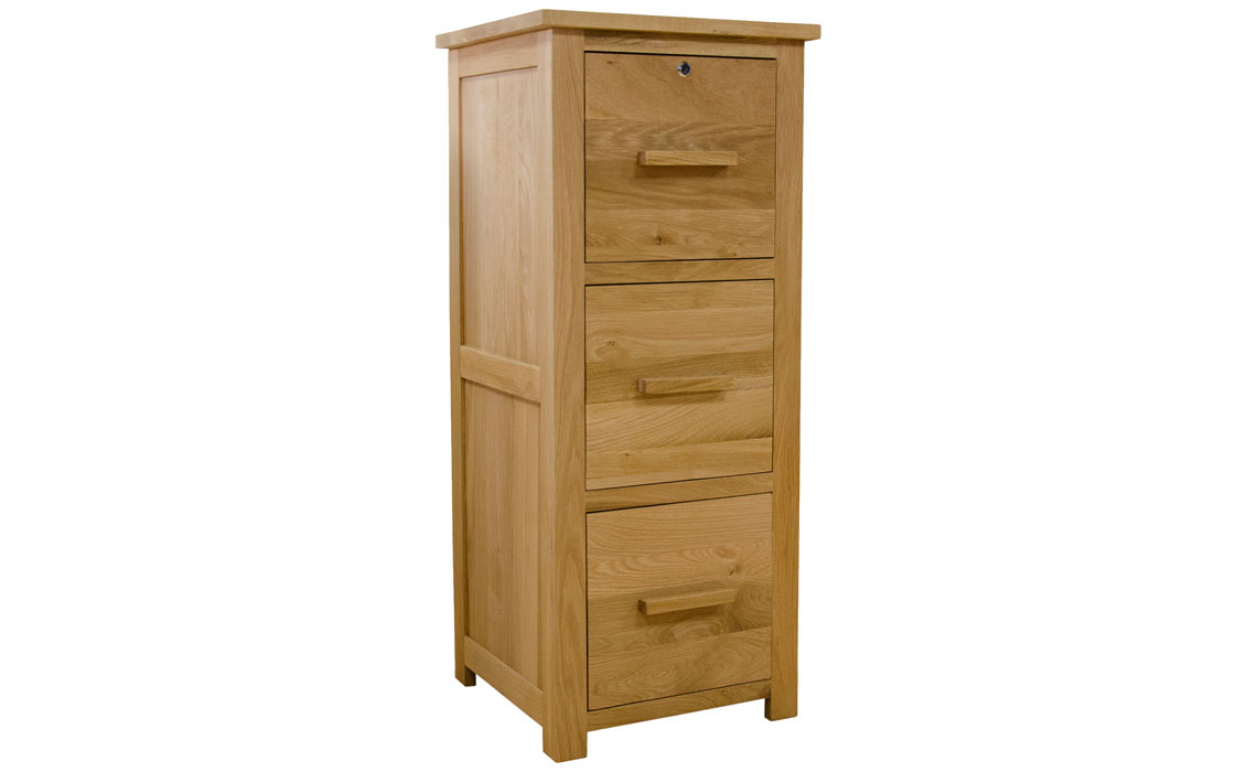 Toulouse Solid Oak Filing Cabinet 3 Drawer