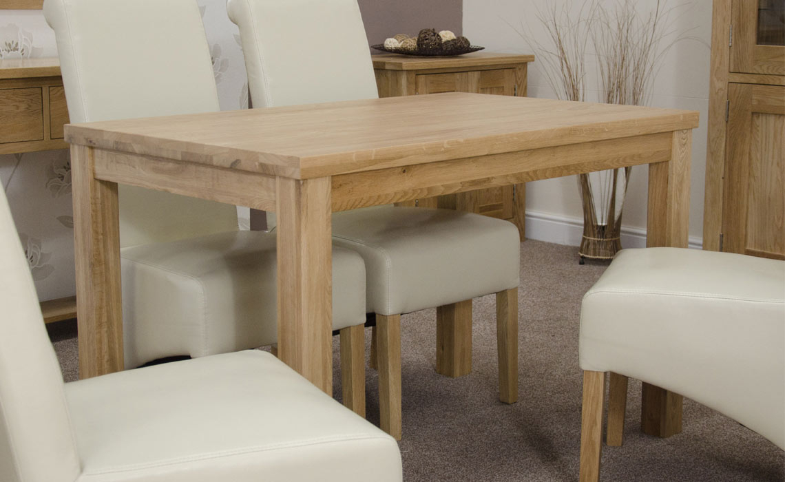 Toulouse Solid Oak 120-77cm Dining Table