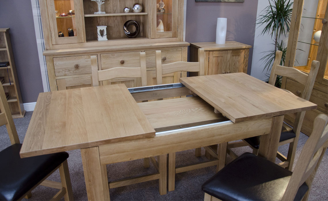 Toulouse Solid Oak 120-160cm Small Extending Table