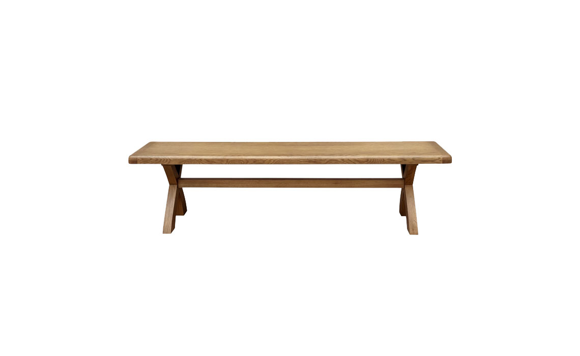 Hopwood Oak 150cm Cross Leg Bench