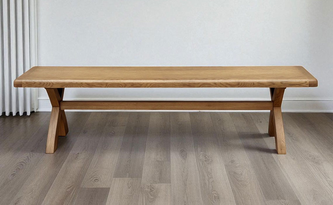 Hopwood Oak 150cm Cross Leg Bench