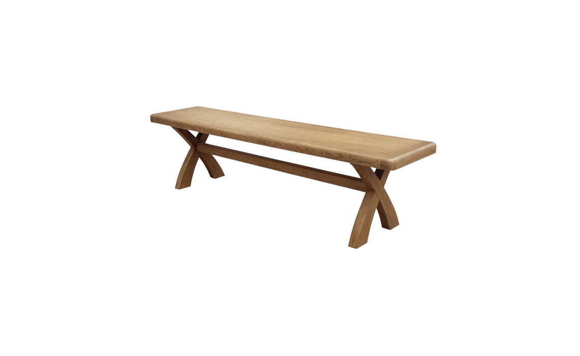 Hopwood Oak 150cm Cross Leg Bench