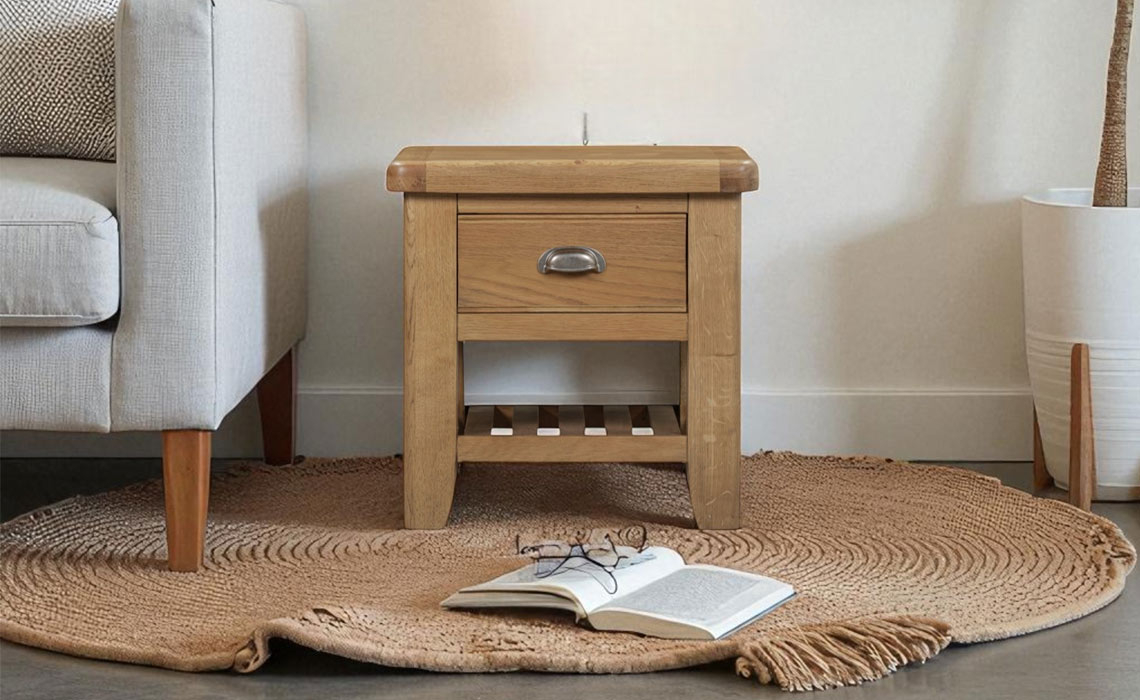 Hopwood Oak Lamp Table