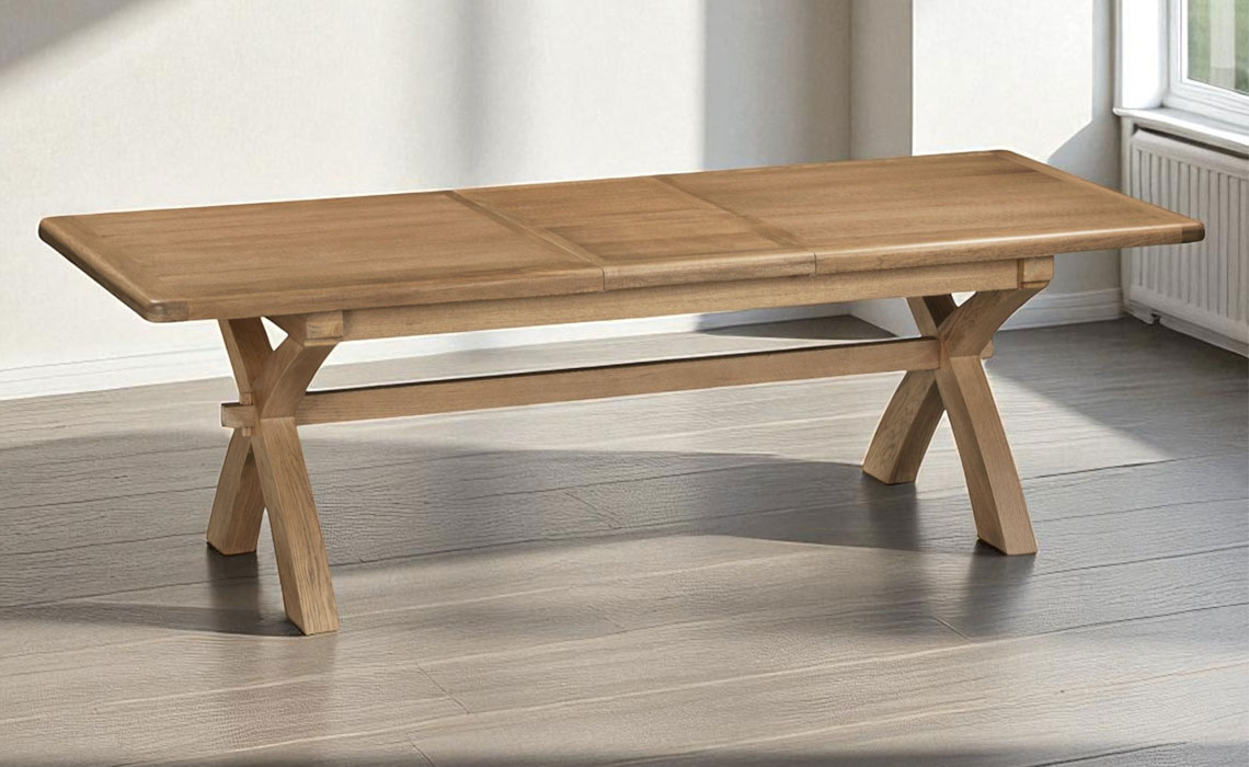 Hopwood Oak 150-200cm Cross Leg Extending Table