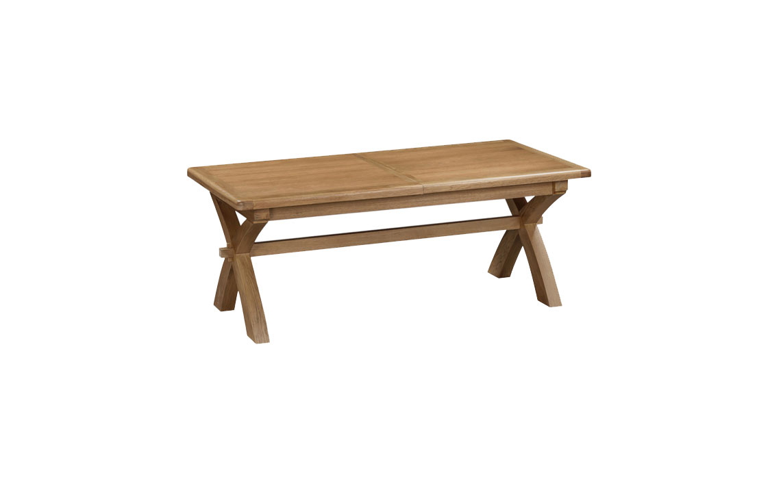 Hopwood Oak 200-250cm Cross Leg Extending Dining Table