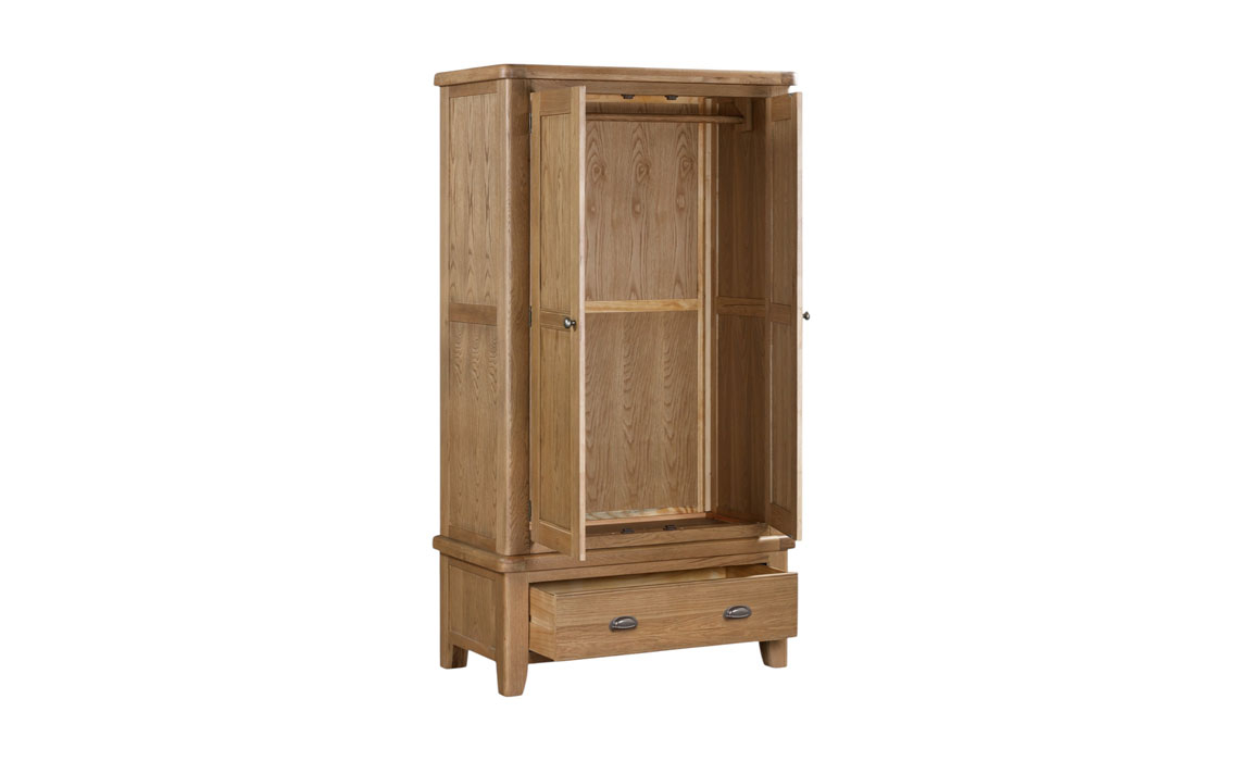 Hopwood Oak Gents 2 Door Wardrobe