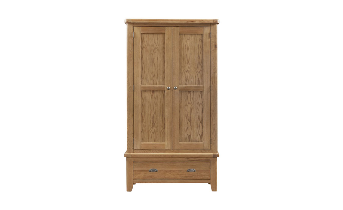 Hopwood Oak Gents 2 Door Wardrobe