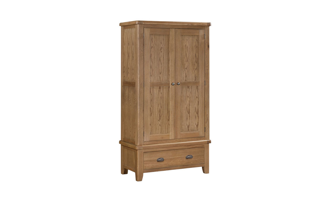 Hopwood Oak Gents 2 Door Wardrobe