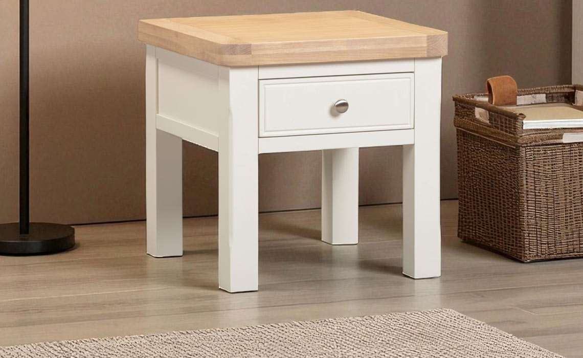 Windsor White Lamp Table