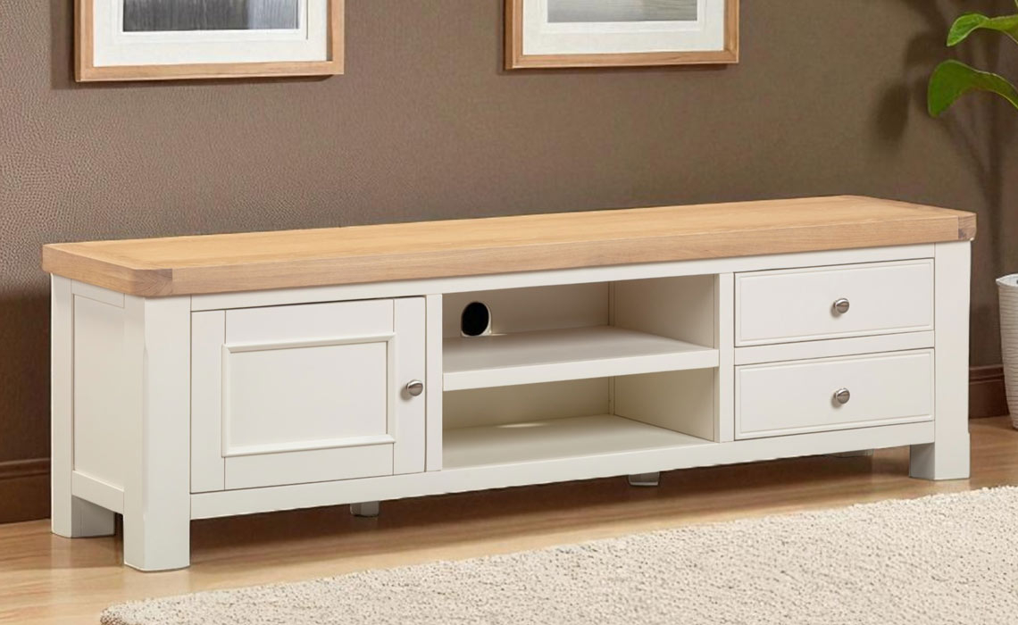 Windsor White Large TV Unit