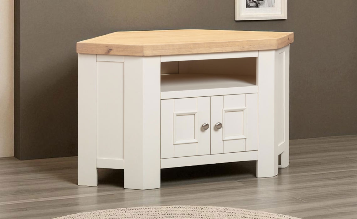 Windsor White Corner TV Unit