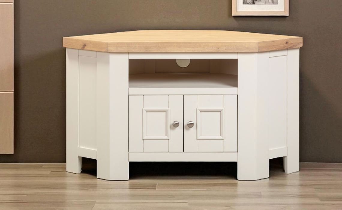 Windsor White Corner TV Unit