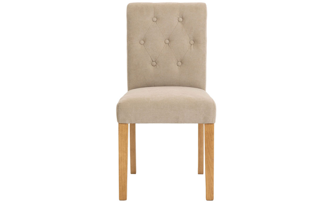 Sailsbury Fabric Button-backed Chair in Sand 