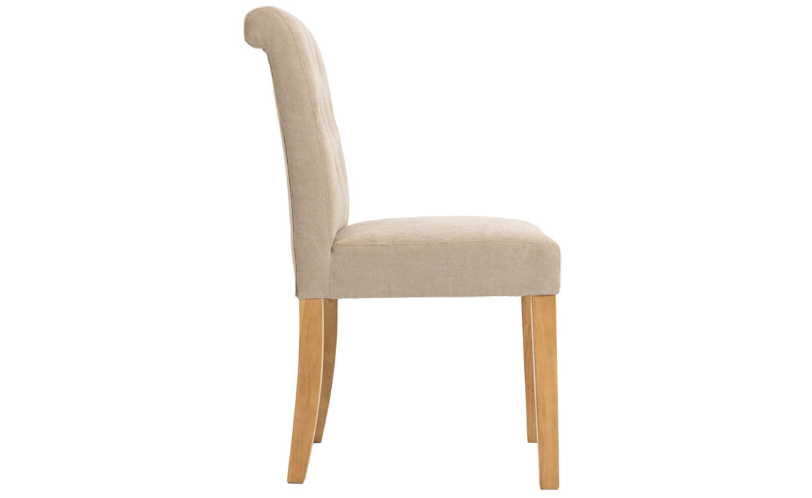 Sailsbury Fabric Button-backed Chair in Sand 