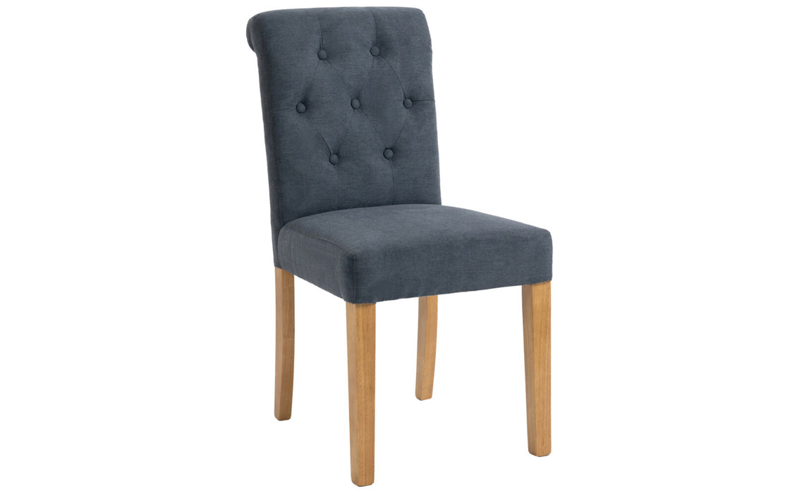 Salisbury Fabric Button-backed Chair in Slate