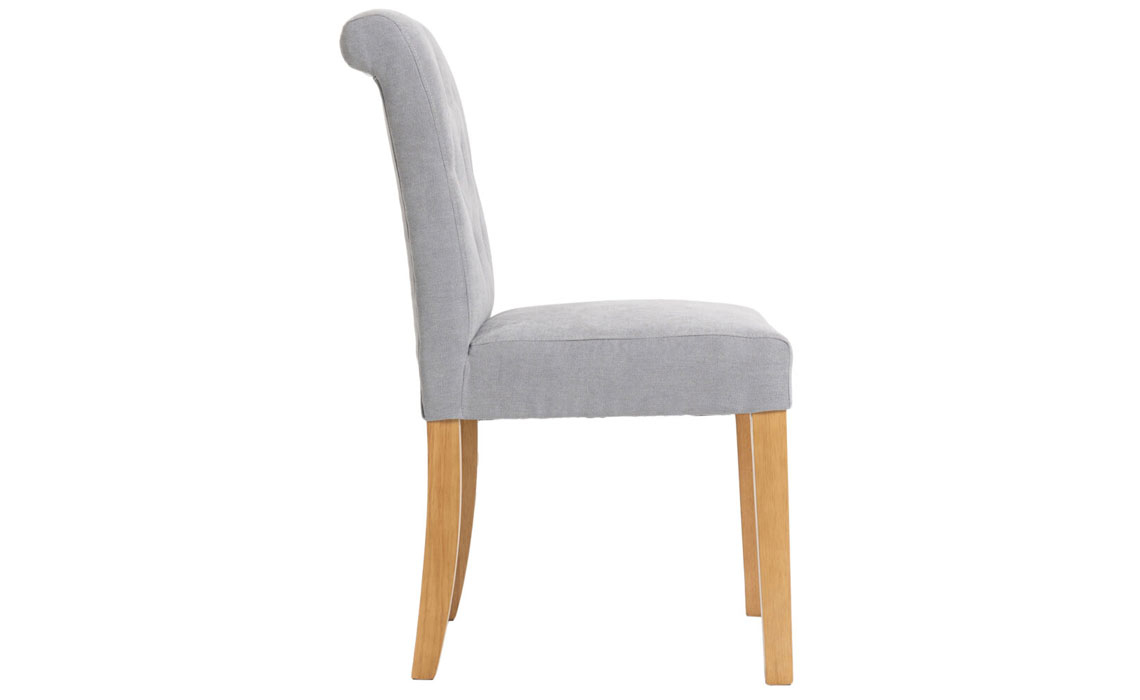 Salisbury Fabric Button-backed Chair in Stone