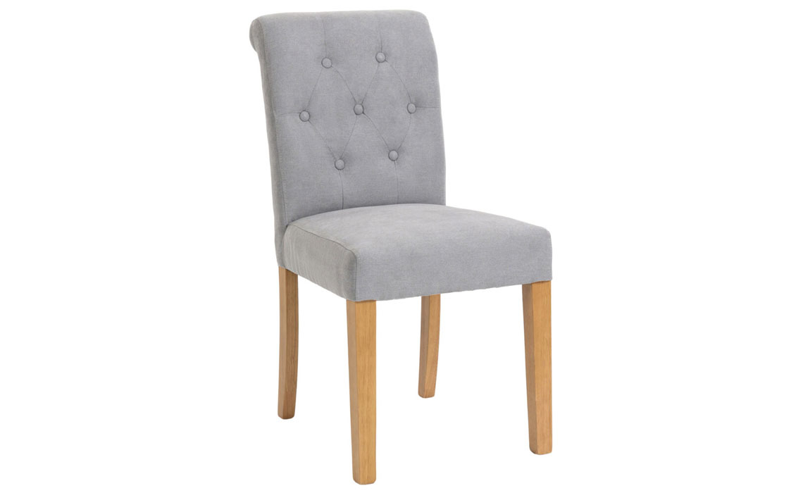 Salisbury Fabric Button-backed Chair in Stone