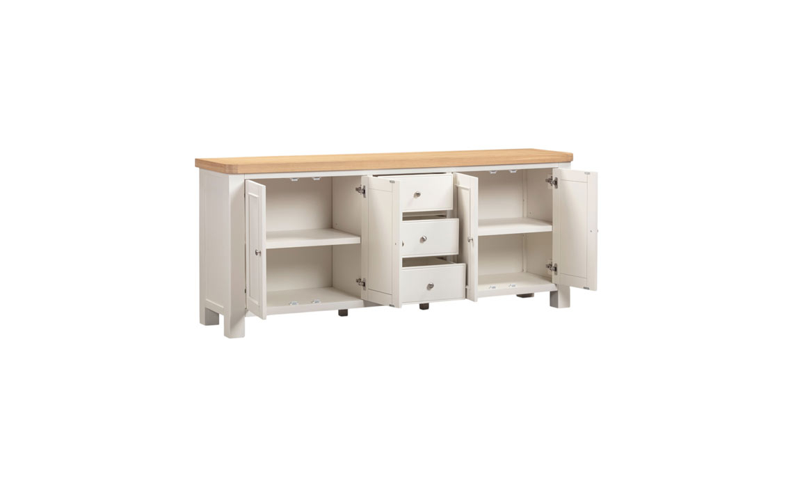 Windsor White 4 Door Large Sideboard