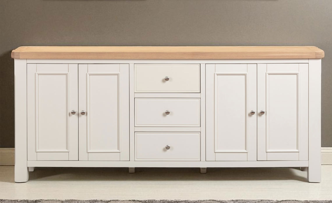 Windsor White 4 Door Large Sideboard