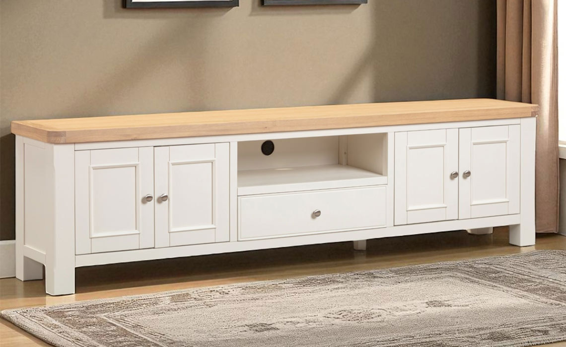 Windsor White Extra Large TV Unit