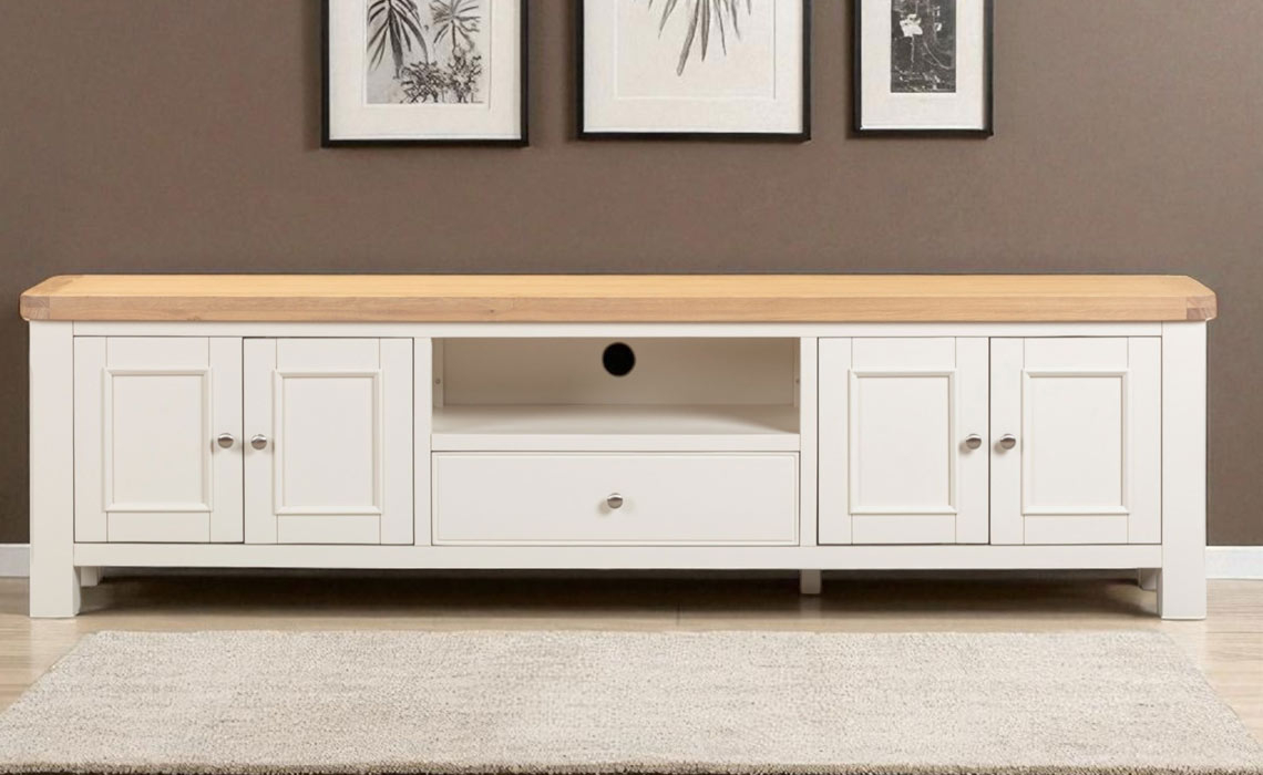 Windsor White Extra Large TV Unit