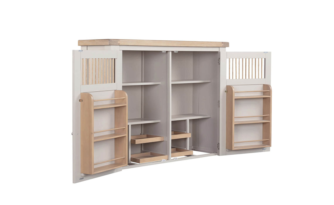 Morgan Painted Taupe Larder Hutch