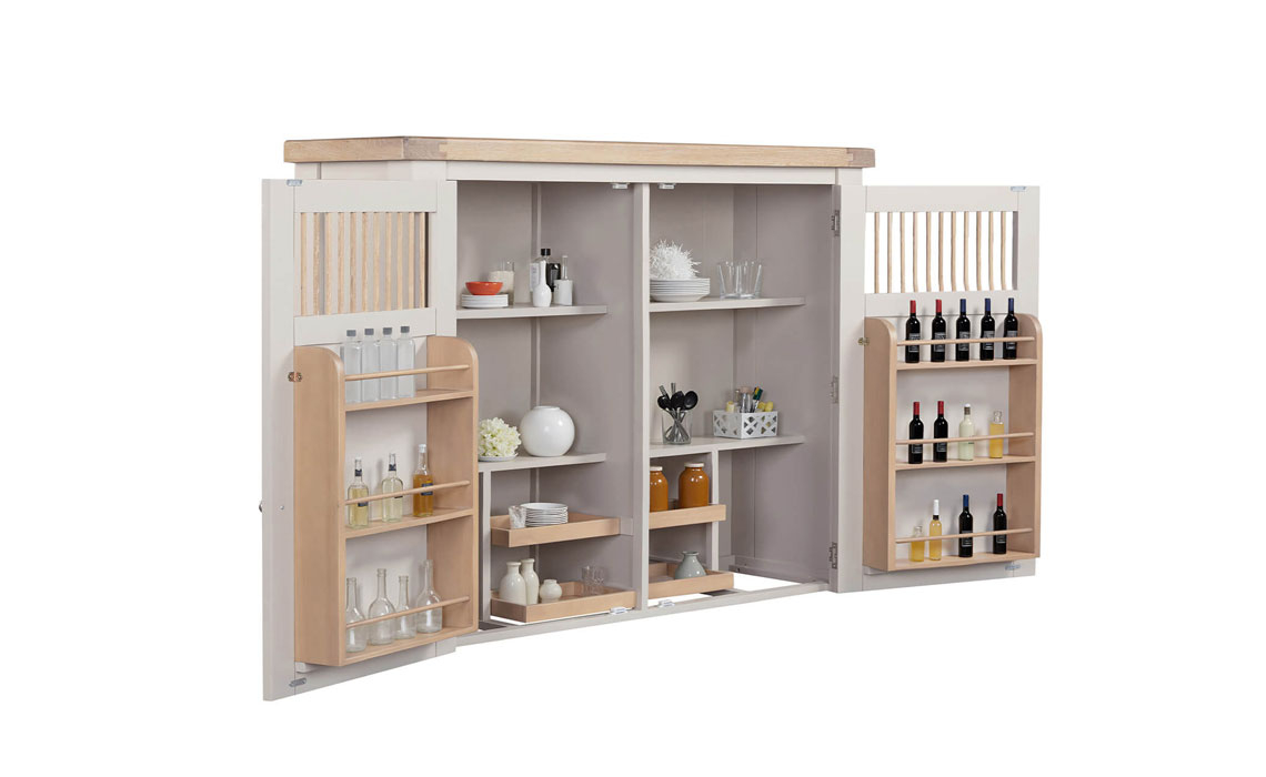 Morgan Painted Taupe Larder Hutch