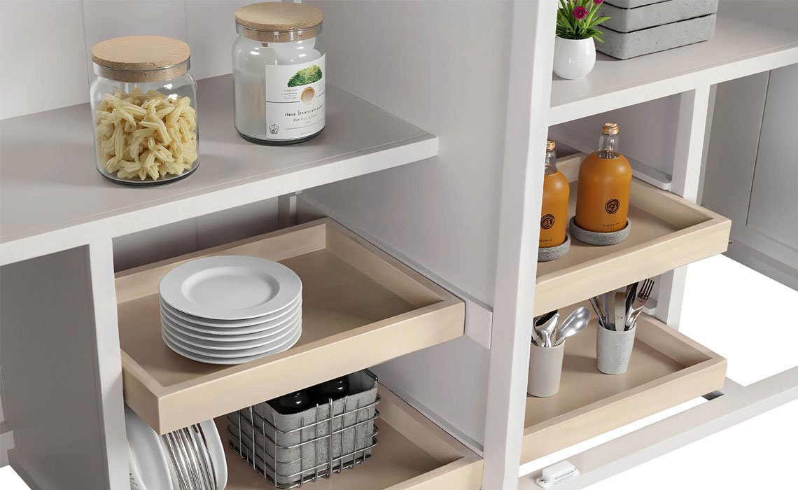 Morgan Painted Taupe Larder Hutch