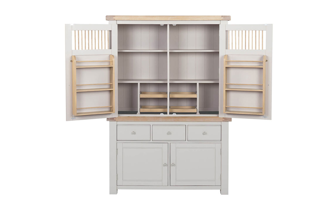 Morgan Painted Taupe Larder Hutch