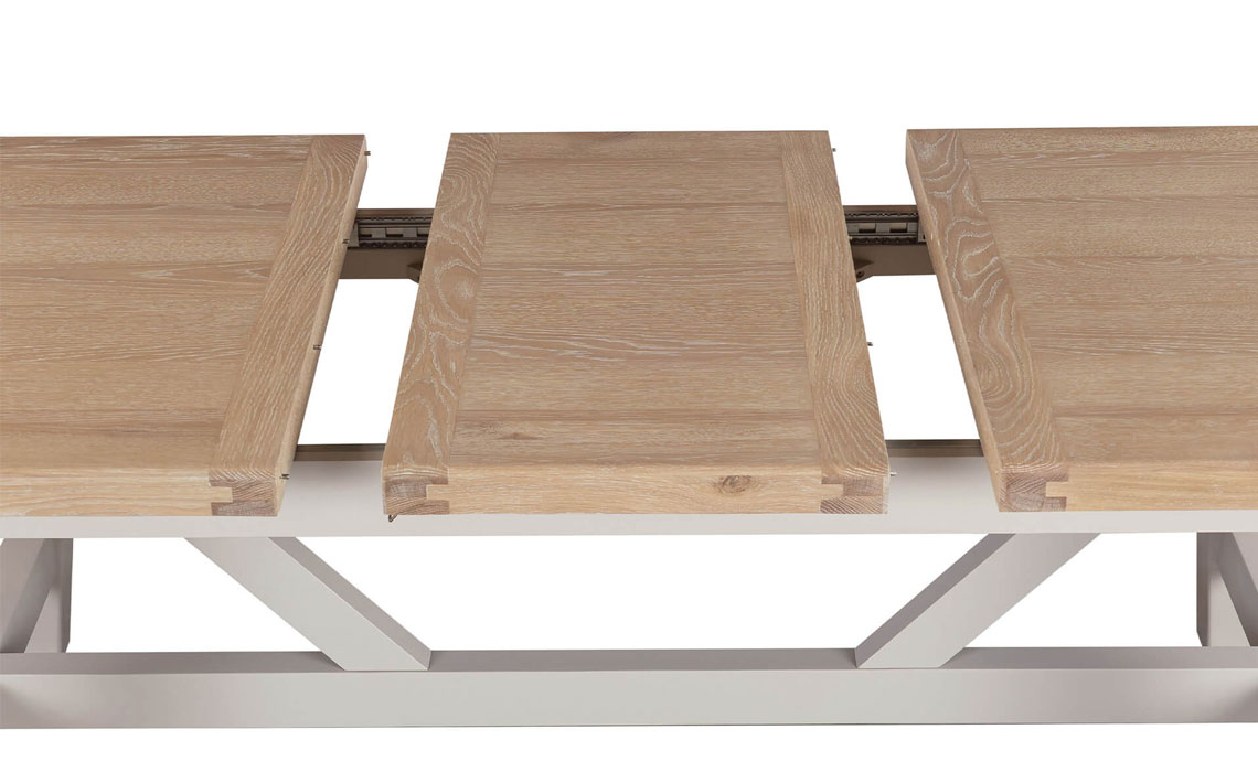 Morgan Taupe Refectory Extending Dining Table 190-235 cm