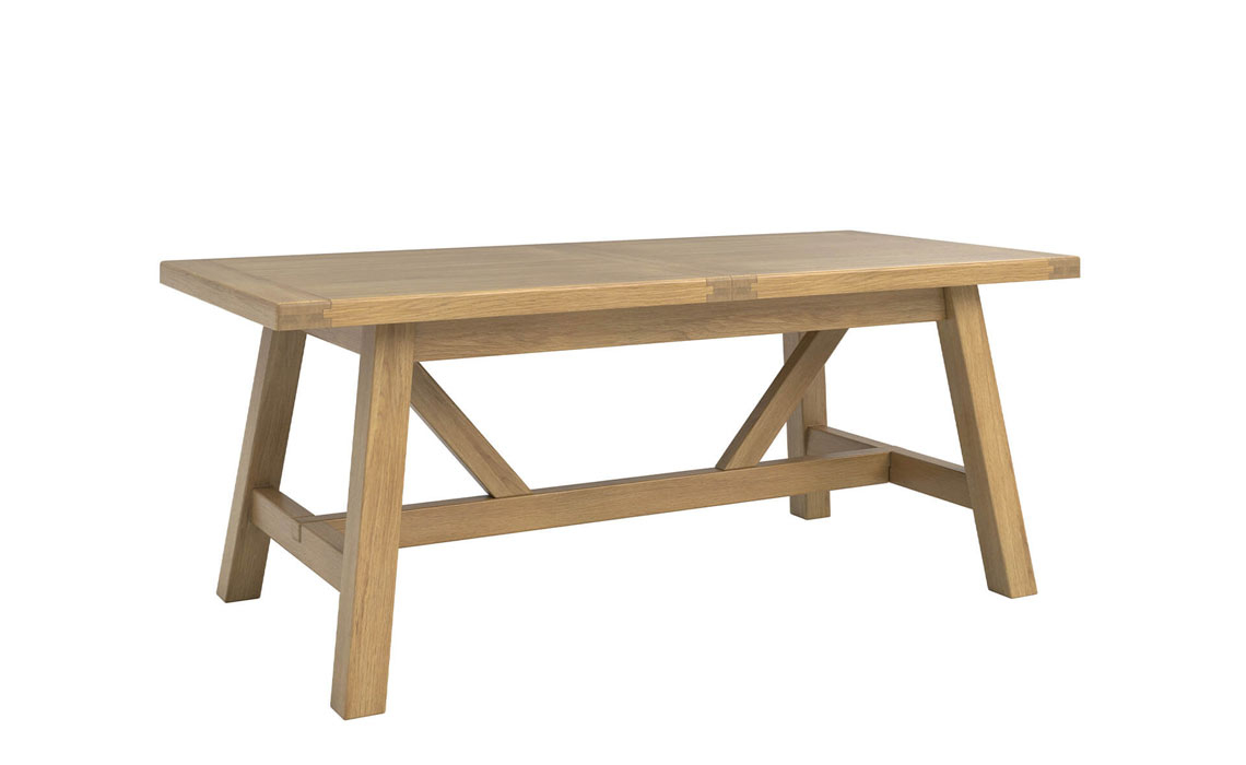 Morgan Oak Refectory Extending Dining Table 190-235 cm
