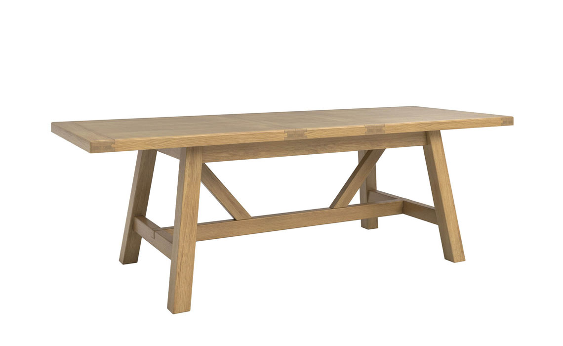 Morgan Oak Refectory Extending Dining Table 190-235 cm