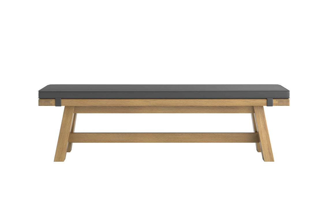 Morgan Oak Dining Bench PU Cushion