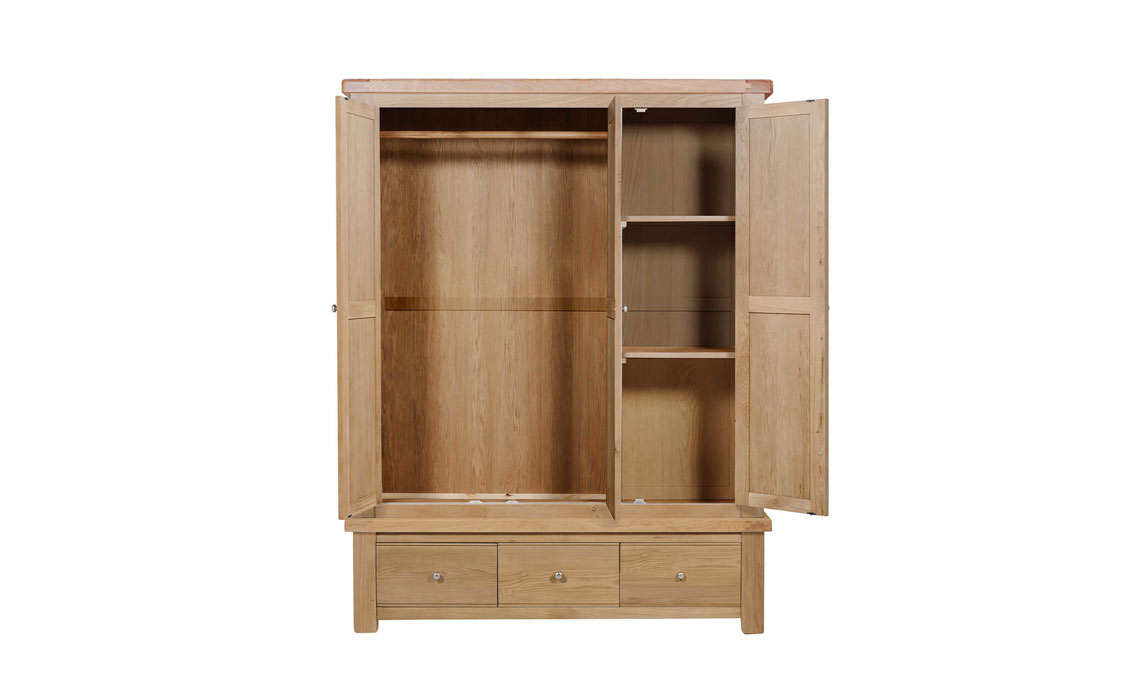 Morgan Oak 3 Door Wardrobe Oak