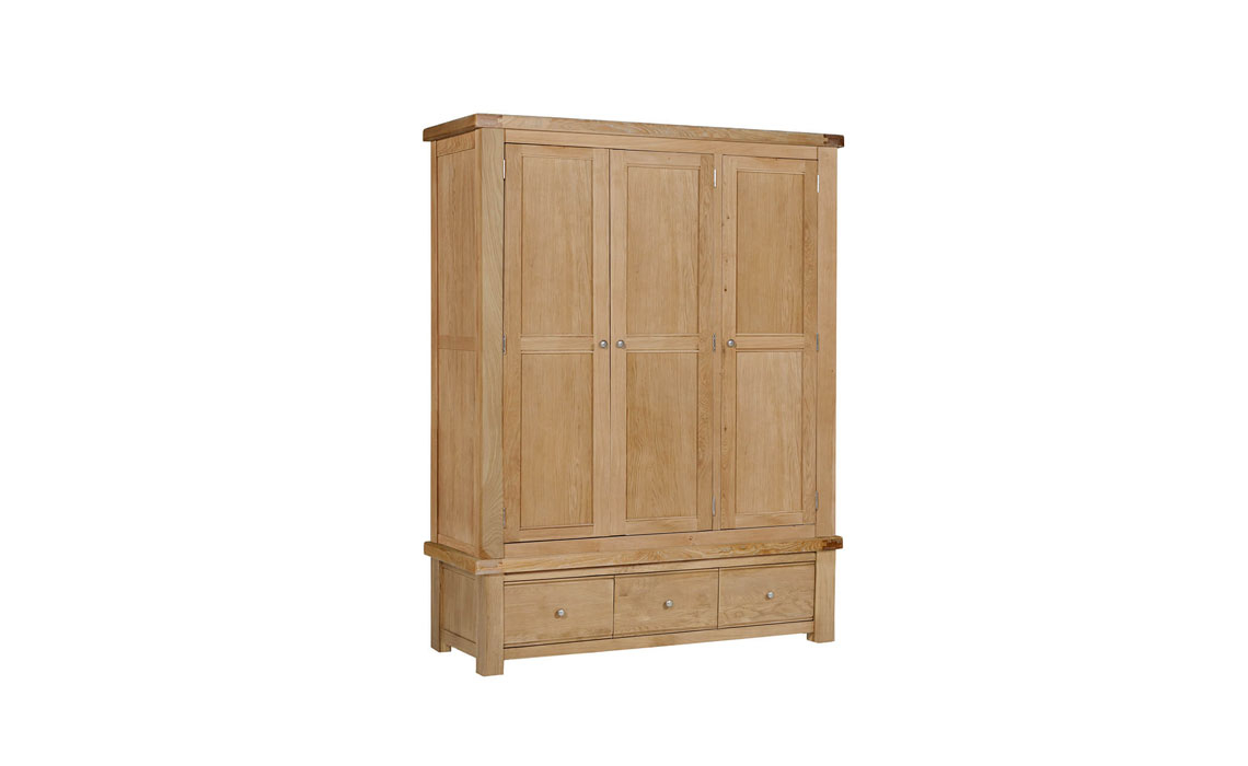 Morgan Oak 3 Door Wardrobe Oak