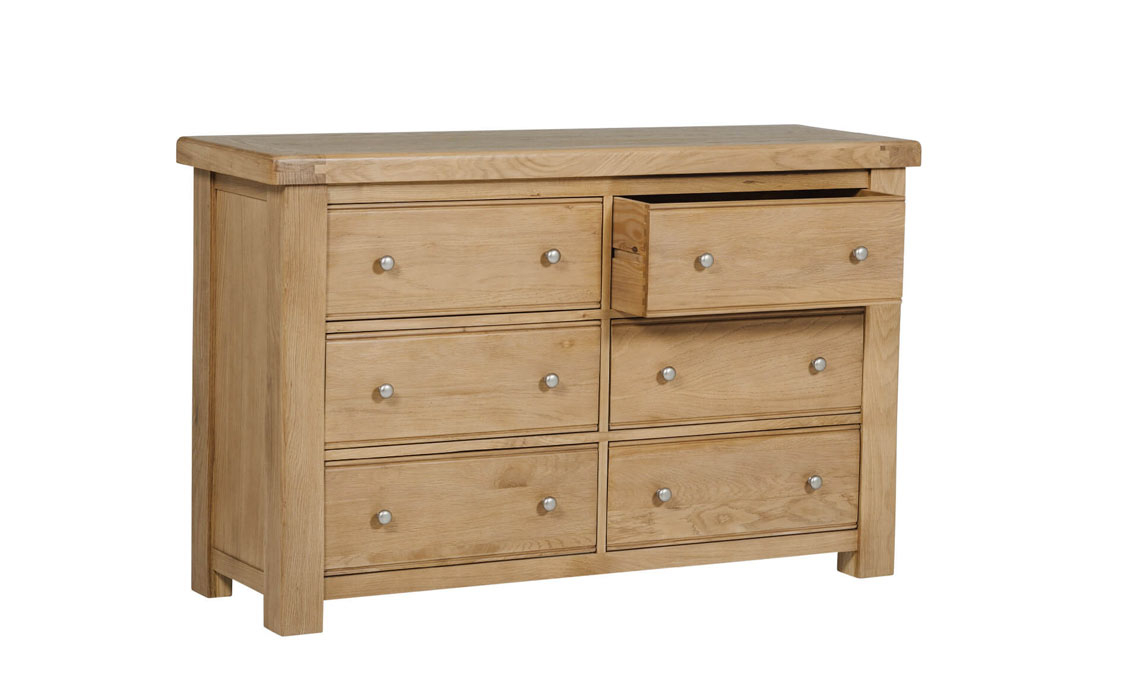 Morgan Oak 6 Drawer Dressing Chest