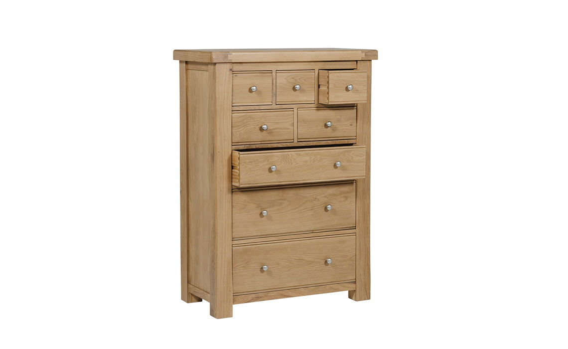 Morgan Oak 8 Drawer Tall Chest