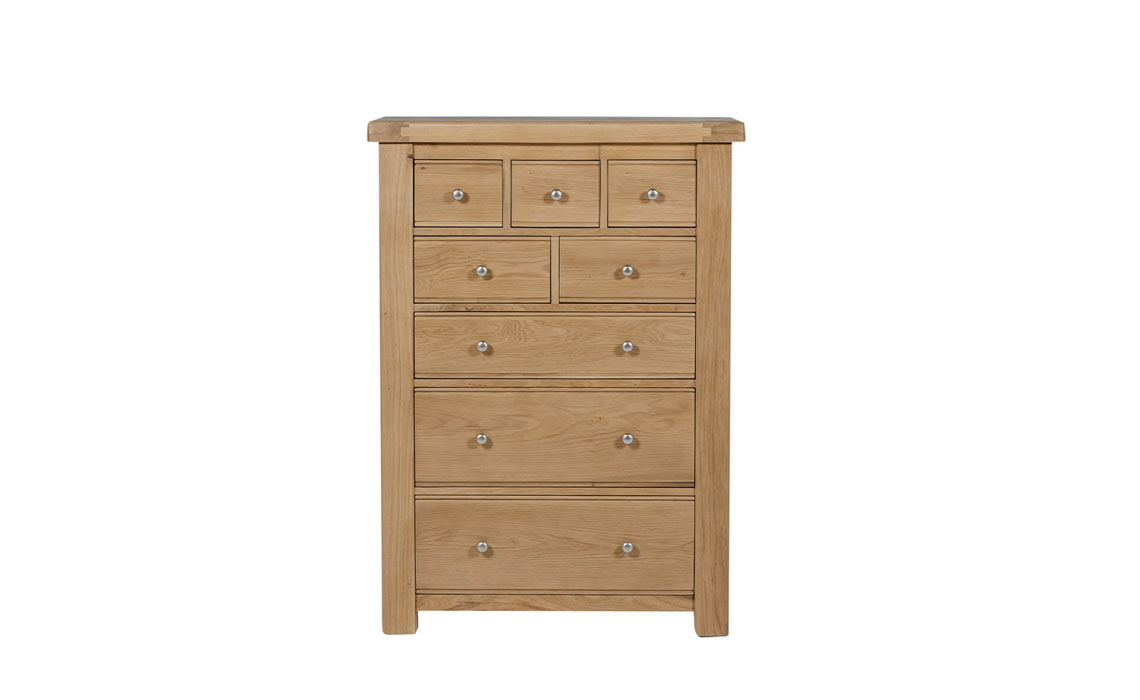 Morgan Oak 8 Drawer Tall Chest