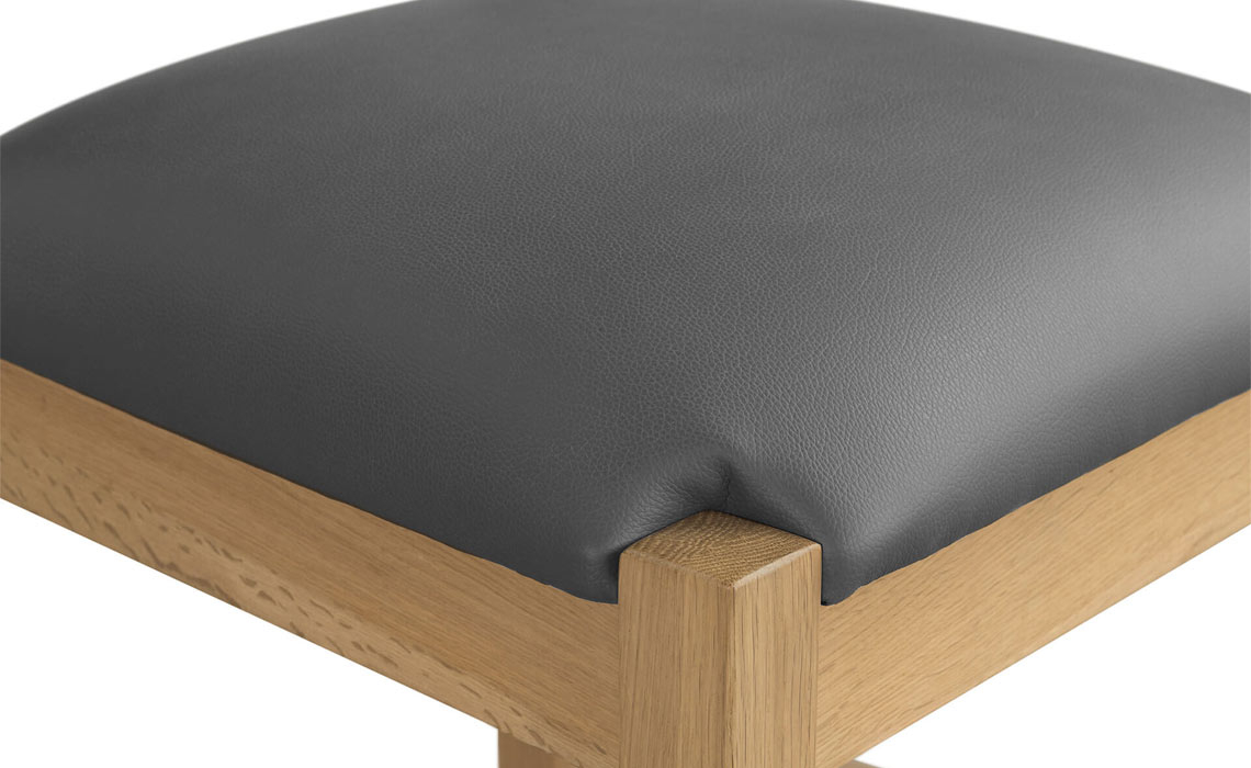 Morgan Oak Dining Chair Grey PU