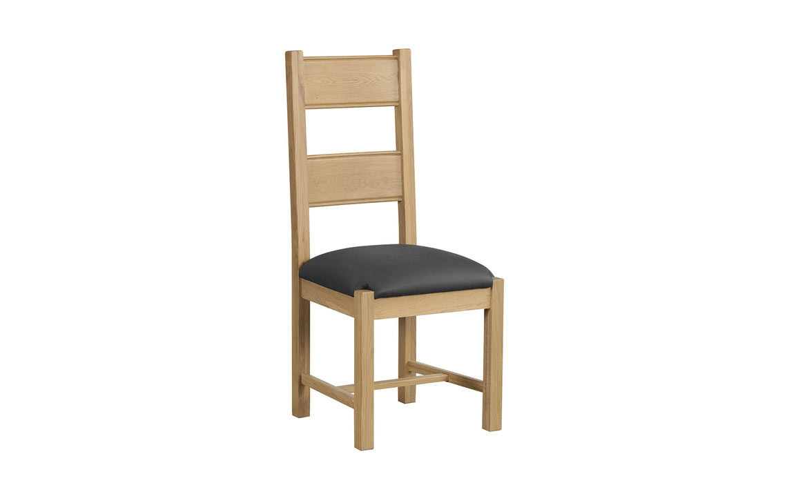 Morgan Oak Dining Chair Grey PU