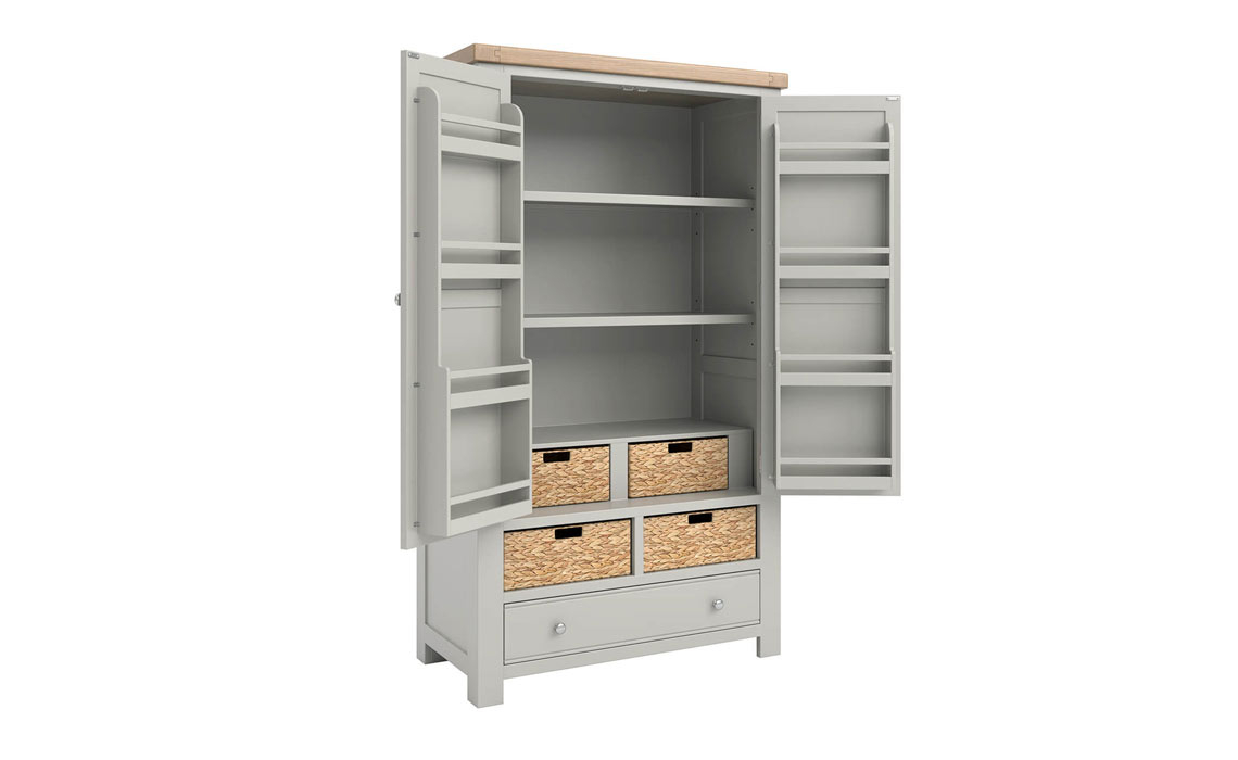 Morgan Painted Taupe Full Length Larder 