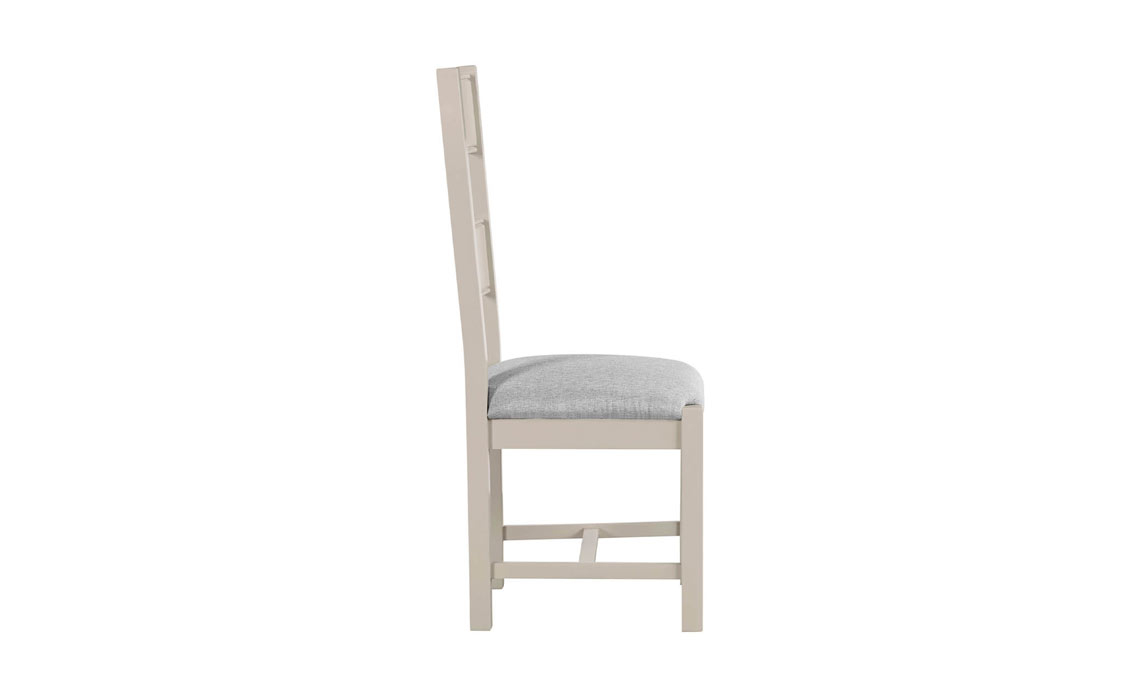 Morgan Painted Taupe Fabric Chair Grey