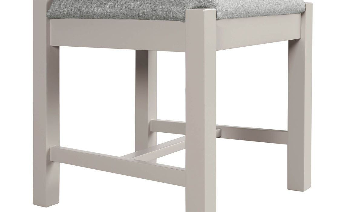 Morgan Painted Taupe Fabric Chair Grey