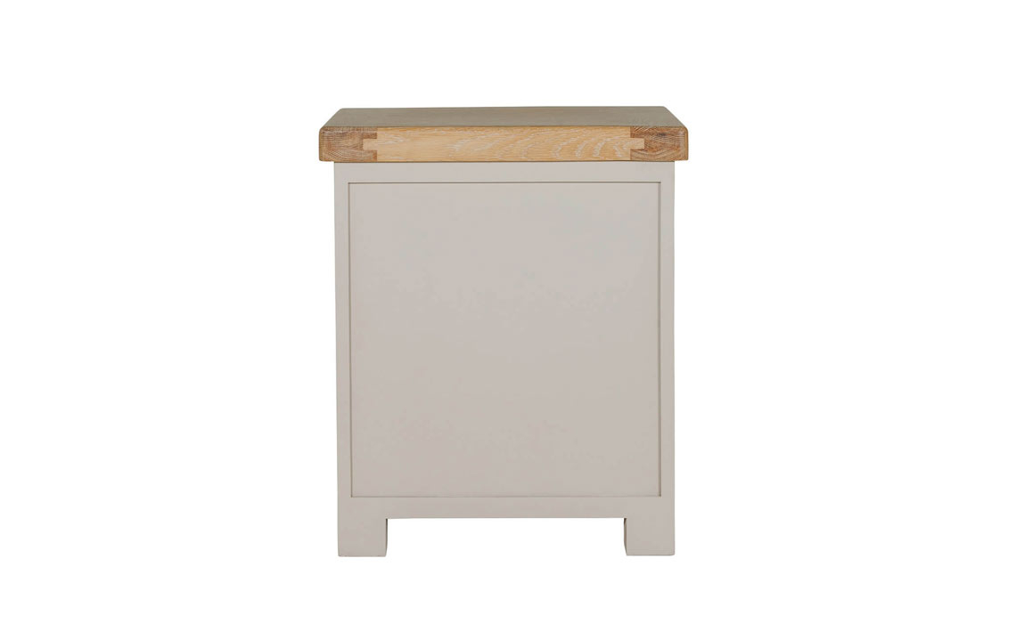 Morgan Painted Taupe 3 Drawer Bedside Table