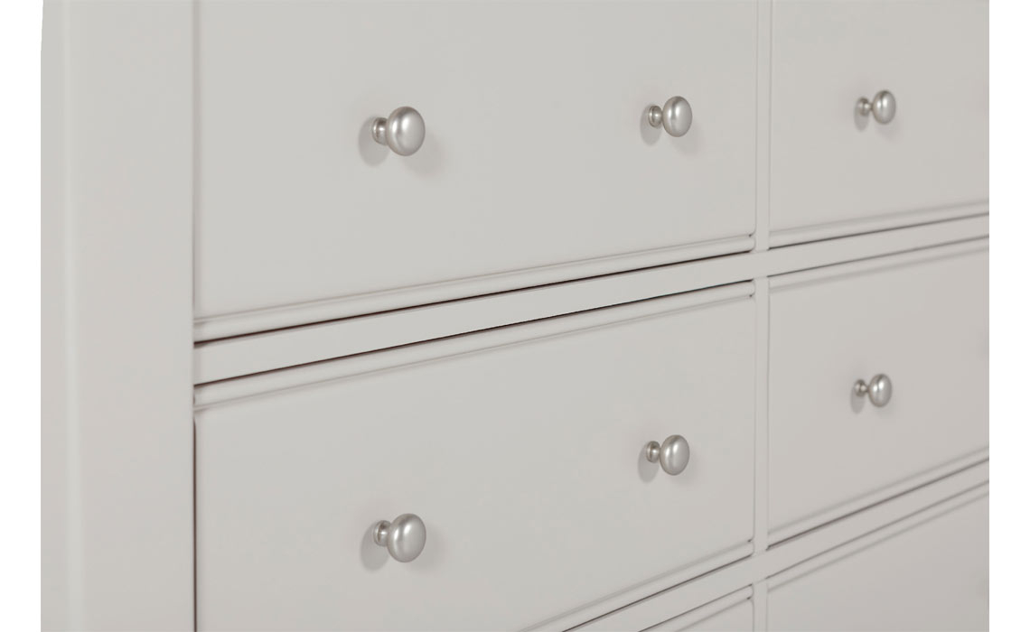 Morgan Painted Taupe 6 Drawer Dressing Chest